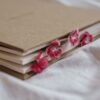 Handbound notebook with patterned fabric cover