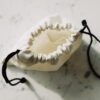 Small natural fibre drawstring sachet pouch
